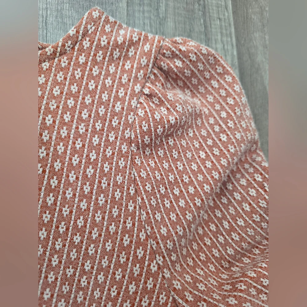 MADEWELL FLORAL JACQUARD PUFF SLEEVE TEE boho Cottagecore Coastal